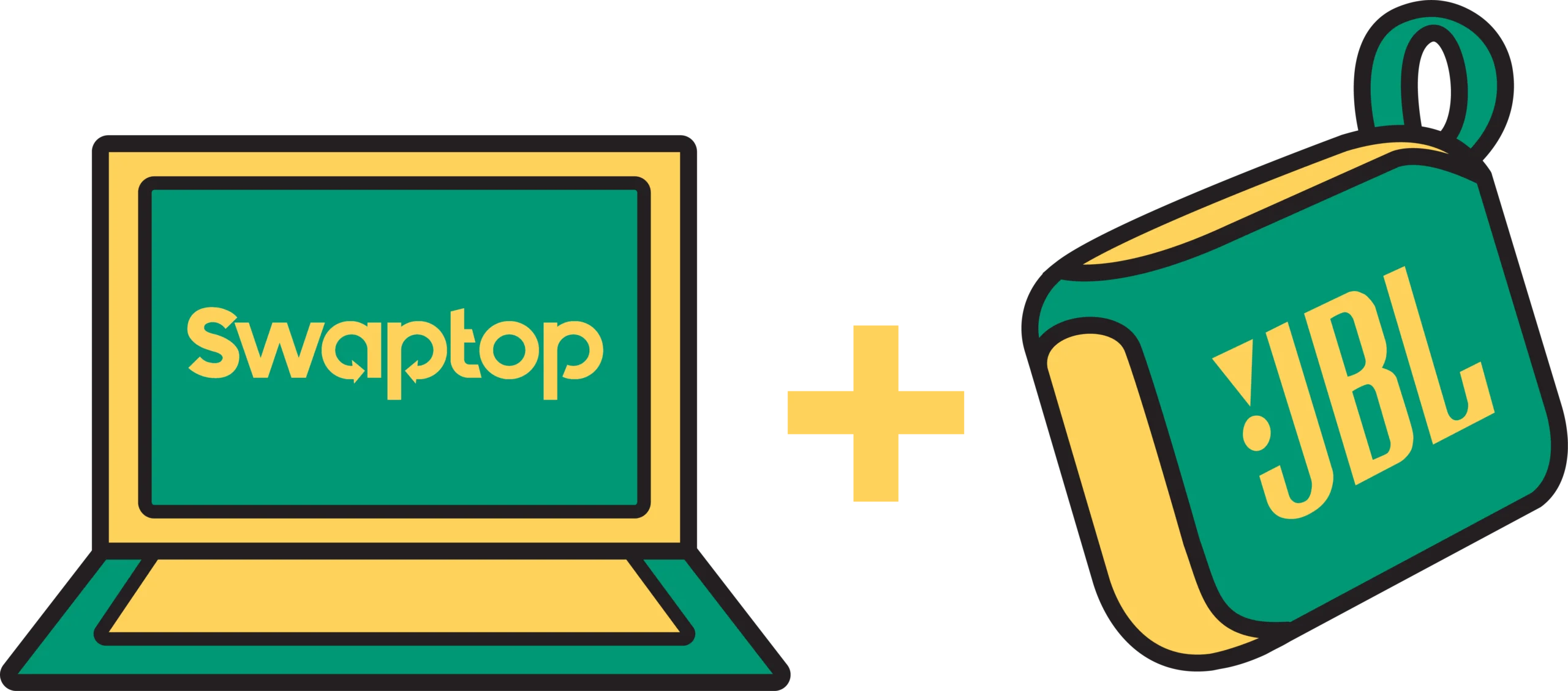 SwaptopVakantieGeldActie_Laptop_JBLSpeaker_Graphic@4x